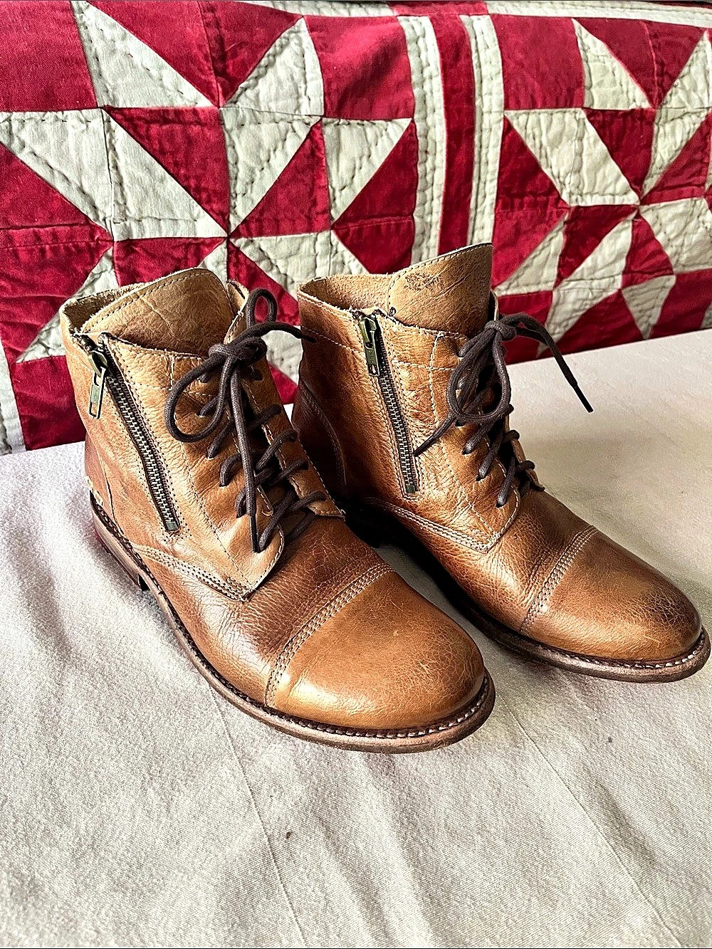 Bed|Stu Cobbler Leather Combat Boots US 9.5